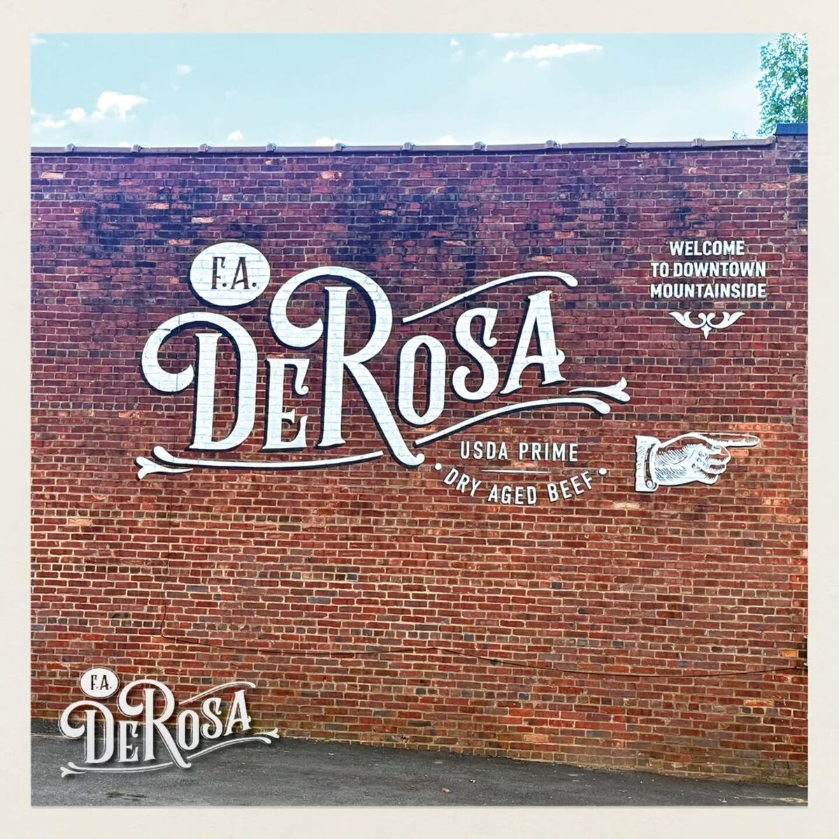 The F.A. DeRosa mural by Brian Holderman, welcoming visitors to downtown Mountainside